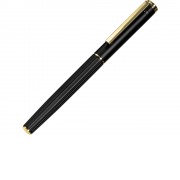 Металлическая ручка-роллер с золотистым слоем Monarch Gold, черная