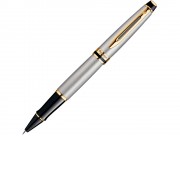 Ручка-роллер Waterman Expert 3, цвет: Stainless Steel GT, стержень: Fblk