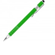 Ручка-стилус металлическая шариковая BORNEO, папоротник