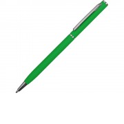 Ручка металлическая шариковая Атриум с покрытием софт-тач, зеленый