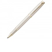 Ручка роллер Parker IM Professionals Monochrome Champagne, стержень:F, цвет чернил: black, в подарочной упаковке.
