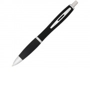 Прорезиненная шариковая ручка Nash, черный