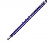 Ручка-стилус металлическая шариковая Jucy, темно-синий