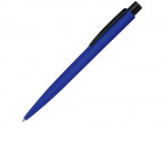 Ручка шариковая металлическая LUMOS M soft-touch, синий/черный