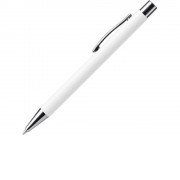 Ручка металлическая шариковая DOVER с покрытием софт-тач, белый