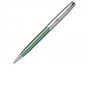 Шариковая ручка Parker Sonnet Essentials Green SB Steel CT, цвет чернил black, перо: M, в подарочной упаковке.