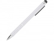 Ручка-стилус металлическая шариковая CANAIMA, белый