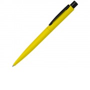 Ручка шариковая металлическая LUMOS M soft-touch, желтый/черный