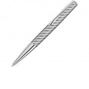 Ручка шариковая металлическая Elegance из карбонового волокна, серебристый