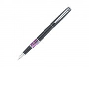 Ручка перьевая Pierre Cardin LIBRA с колпачком, черный/фиолетовый/серебро