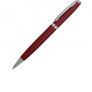 Ручка металлическая шариковая Flow soft-touch, красный/серебристый