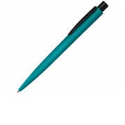 Ручка шариковая металлическая LUMOS M soft-touch, морская волна/черный