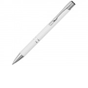 Ручка металлическая шариковая Legend Gum софт-тач, белый