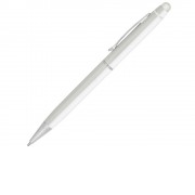 JULIE. Шариковая ручка из металла с стилусом, Белый