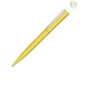 Металлическая шариковая ручка soft touch Brush gum, желтый