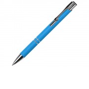 Ручка металлическая шариковая Legend Gum софт-тач, голубой