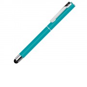 Ручка металлическая стилус-роллер STRAIGHT SI R TOUCH, бирюзовый
