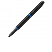 Перьевая ручка Parker IM Vibrant Rings Flame Blue, стержень:F, цвет чернил: blue, в подарочной упаковке.