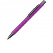 Ручка металлическая soft touch шариковая Tender, фиолетовый/серый