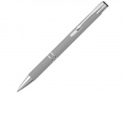 Ручка металлическая шариковая Legend Gum софт-тач, серый