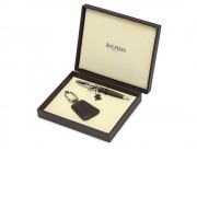 Подарочный набор Millau: ручка шариковая, брелок. Balmain, коричневый