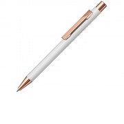 Ручка шариковая металлическая STRAIGHT RO GO, белый/золотистый