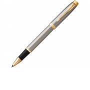 Ручка роллер Parker IM Core Brushed Metal GT, серебристый/золотистый