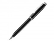Металлическая шариковая ручка LADY с зеркальной гравировкой, черный