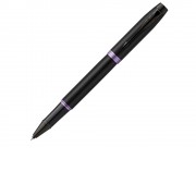 Ручка-роллер Parker IM Vibrant Rings Flame Amethyst Purple, стержень:Fblk, в подарочной упаковке.