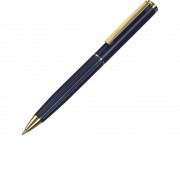 Шариковая металлическая ручка с золотистым слоем Monarch Gold, темно-синяя