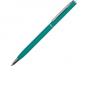 Ручка металлическая шариковая Атриум с покрытием софт-тач, бирюзовый