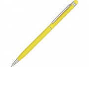 Ручка-стилус шариковая Jucy Soft с покрытием soft touch, желтый