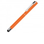Ручка металлическая стилус-роллер STRAIGHT SI R TOUCH, оранжевый