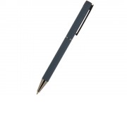 Ручка Bergamo шариковая автоматическая, синий металлический корпус, 0,7 мм, синяя