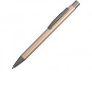 Ручка металлическая soft touch шариковая Tender, розовое золото/серый