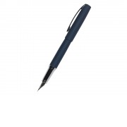 Ручка металлическая перьевая Sienna софт-тач, синий