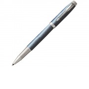 Ручка роллер Parker IM Premium T318  Blue Grey CT, стержень: F, цвет чернил: black, в подарочной упаковке.