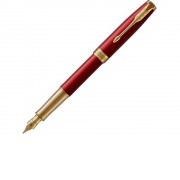 Перьевая ручка Parker Sonnet , Lacquer Intense Red GT, перо: F, цвет чернил: black, в подарочной упаковке