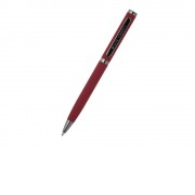 Ручка Firenze шариковая автоматическая софт-тач, красная