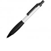 Ручка металлическая шариковая Bazooka, белый/черный