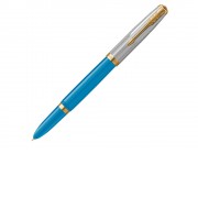 Перьевая ручка Parker 51 Premium Turquoise GT перо; M/F, чернила: Black,Blue, в подарочной упаковке.