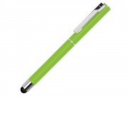 Ручка металлическая стилус-роллер STRAIGHT SI R TOUCH, зеленое яблоко