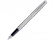 Перьевая ручка Waterman Hemisphere Deluxe , цвет: Metal CT, перо: F