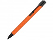 Ручка металлическая шариковая Crepa, оранжевый/черный