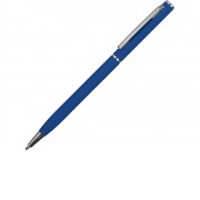 Ручка металлическая шариковая Атриум с покрытием софт-тач, синий классический