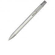 Алюминиевая шариковая кнопочная ручка Moneta, синие чернила, серебристый