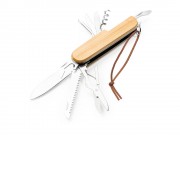 Мультифункциональный нож BINTAL из нержавеющей стали и бамбуковым корпусом