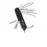 Нож перочинный Stinger, 89 мм, 15 функций, материал рукояти: алюминий (чёрный)