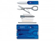 Швейцарская карточка VICTORINOX SwissCard Classic, 10 функций, полупрозрачная синяя
