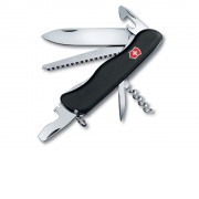 Нож перочинный VICTORINOX Forester, 111 мм, 12 функций, с фиксатором лезвия, чёрный
